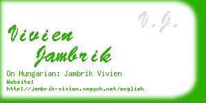 vivien jambrik business card